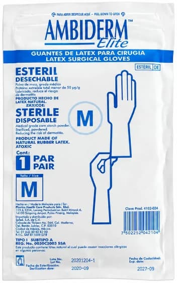 Guantes de látex talla M