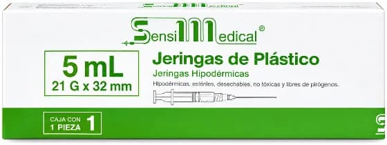 Jeringa 5 ml 21G × 32 mm