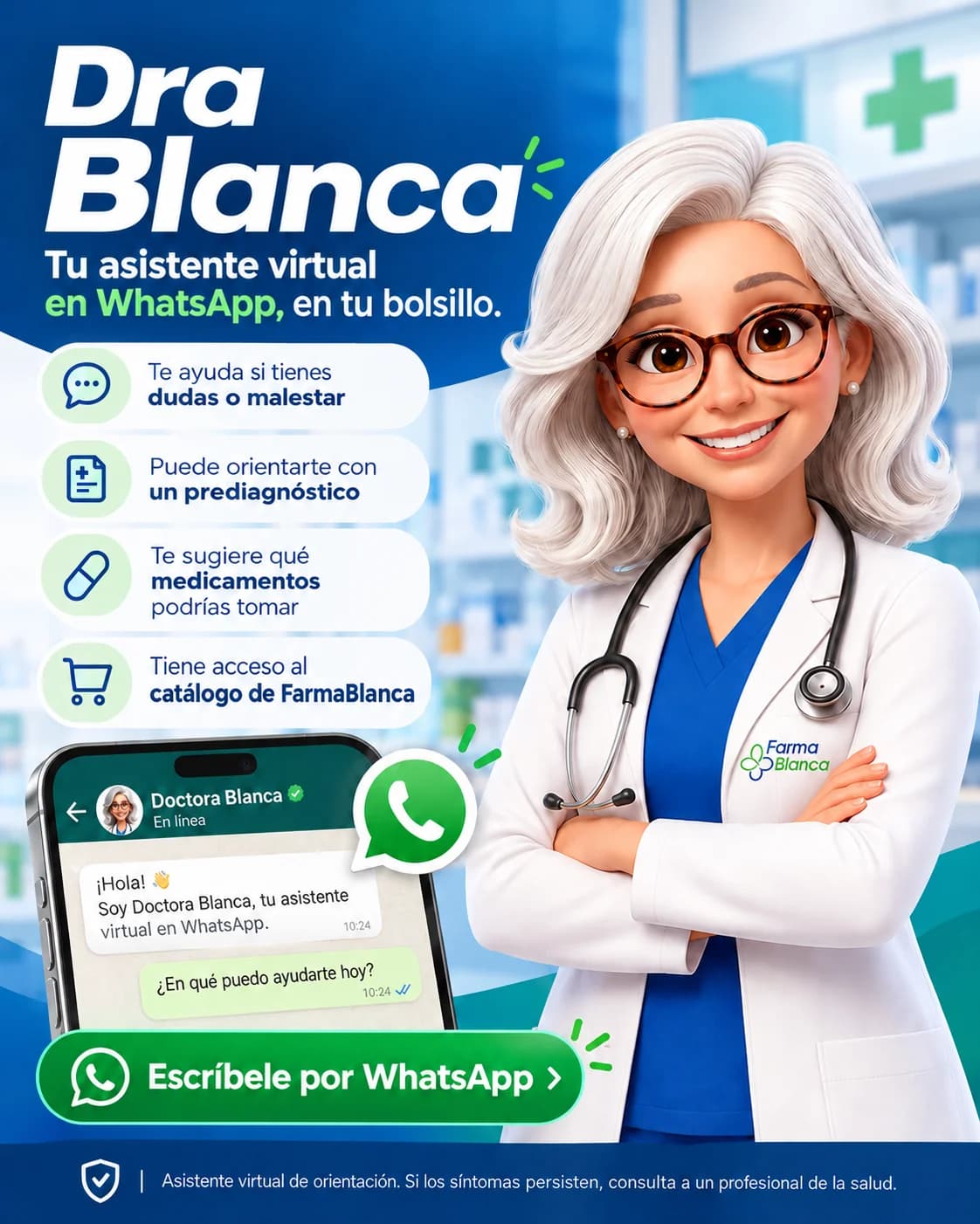 Dra Blanca, tu asistente virtual en WhatsApp